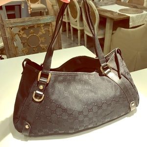 Classic black GUCCI authentic vintage hobo purse